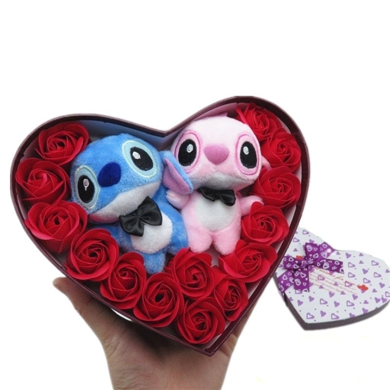 Peluche Stitch Coeur - BeachBuddy™ Rouge