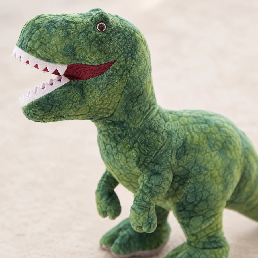 Peluche T-Rex Géante Verte 80 ou 110 cm Ultra Douce - Détail matière