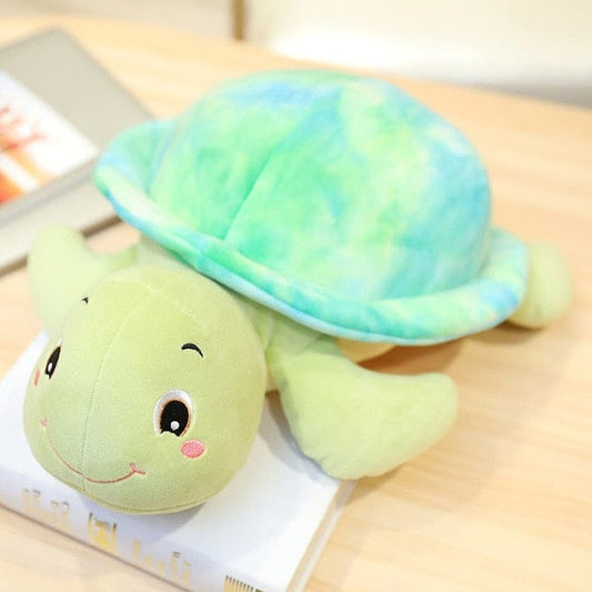 Peluche Tortue Bleue - Écaillou™ 30 cm