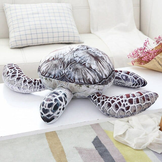 Peluche Tortue Grise - Carapace Câline™ 23x29 cm