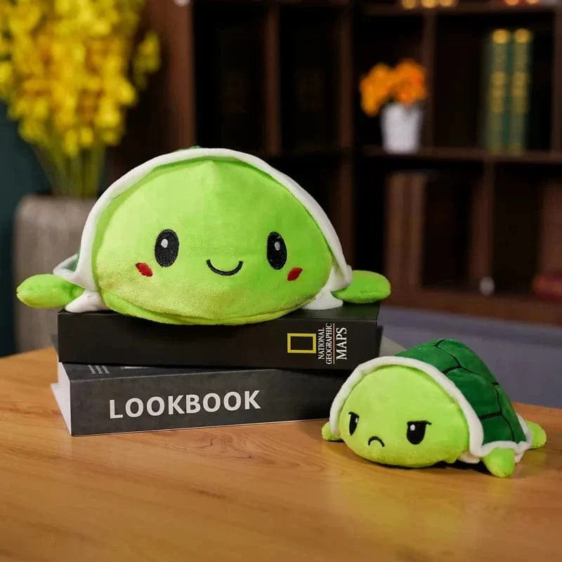 Peluche tortue réversible Vert / 15cm