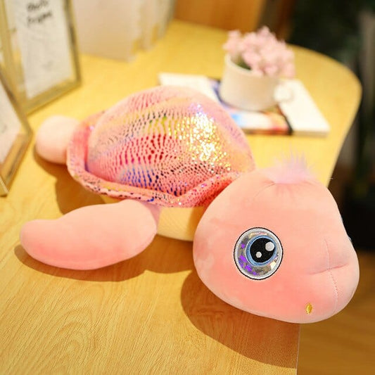 Peluche Tortue Rose - Écaille Charme™ 30 cm