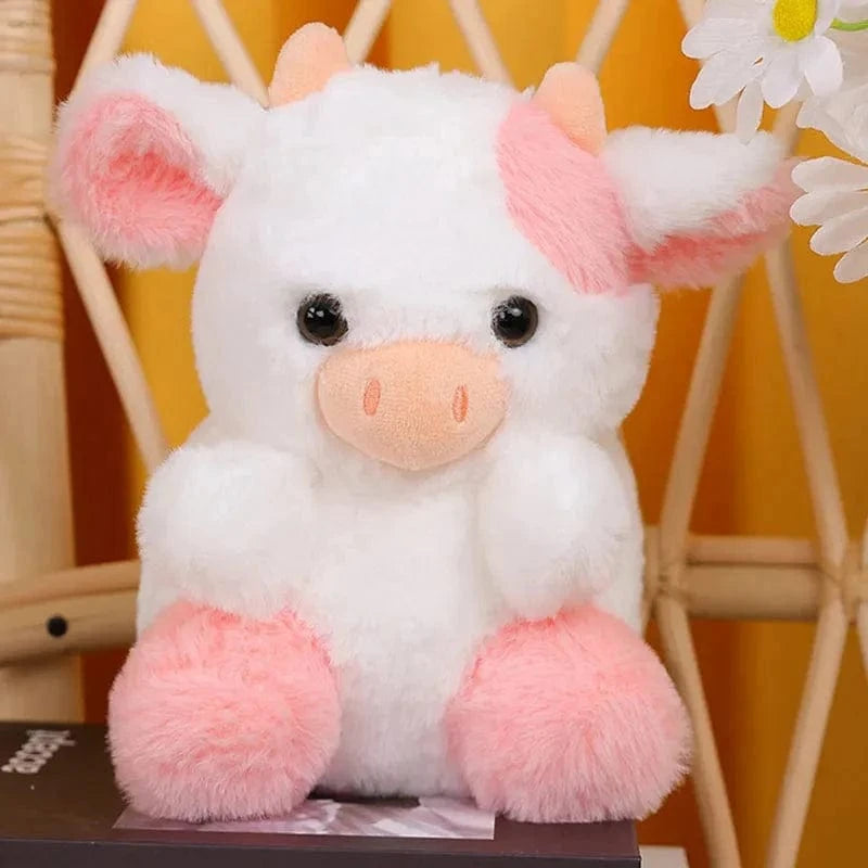 Peluche Vache Bicolore Mignonne et Douce