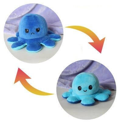 Pieuvre Réversible - Poulpy Le Réversible™ Bleu/Bleu