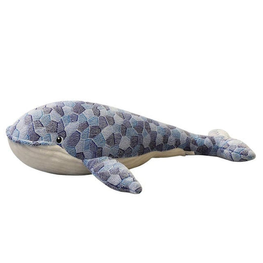 Pleuche géante de lit en forme de baleine grise