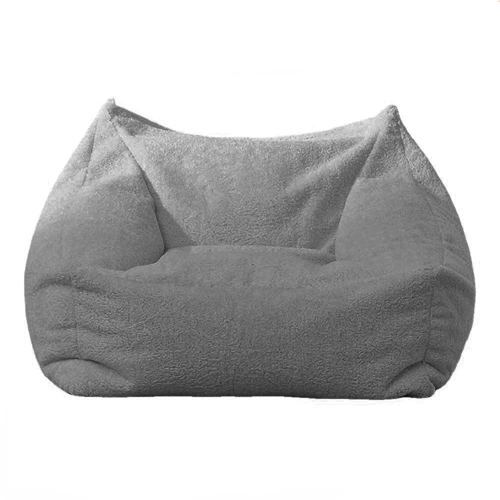 Pouf 85x85x60cm | Fausse Fourrure Cachemire sofa gris