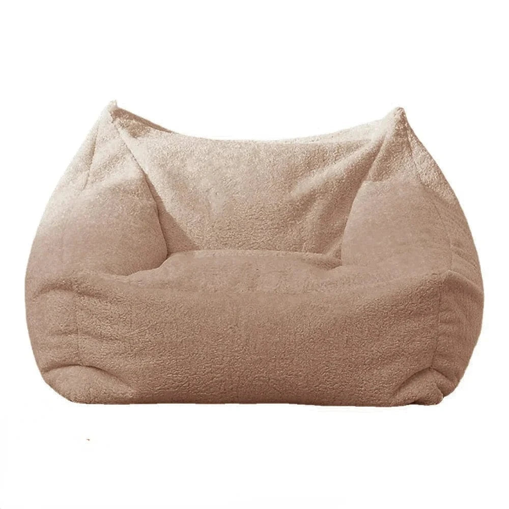 Pouf 85x85x60cm | Fausse Fourrure Cachemire sofa khaki