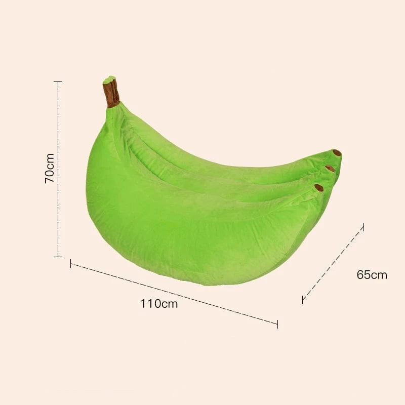 Pouf Banane 🍌 | Canapé Velours Cristal Moelleux L110x65x70cm Vert