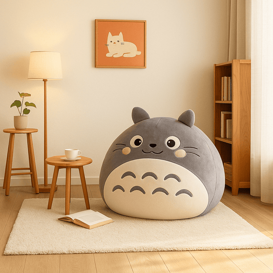 Pouf rond géant 95 cm – Totoro, Doraemon, Garfield & déco fun
