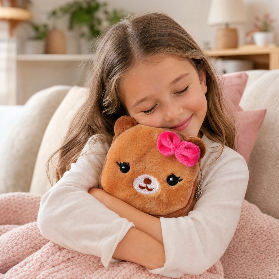 Sac Peluche Ourson avec Nœud Rose et Chaînette Porte-Clés - Utilisation du produit