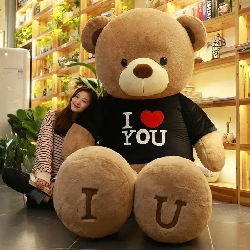 Ours en Peluche Géant Message I Love You 100 cm